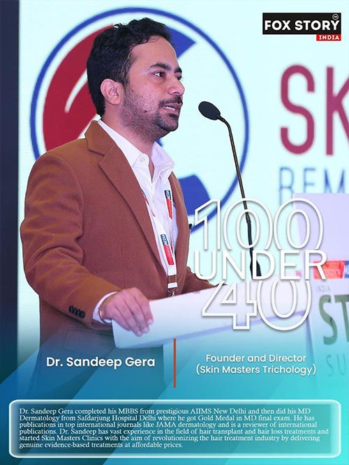 Dr. Sandeep Gera speaking at an event